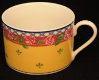 Sakura TRELLIS ROSE Sue Zipkin Flat Coffee Mug Cup